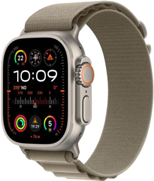 Apple Watch Ultra 2 49mm Titanium Olive Alpine Loop M